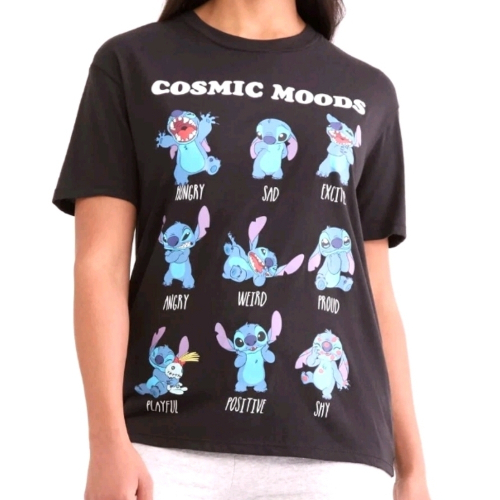 Disney Stitch Cosmic Moods Graphic T-Shirt Sz XL 16/18 Nwt - Picture 2 of 4